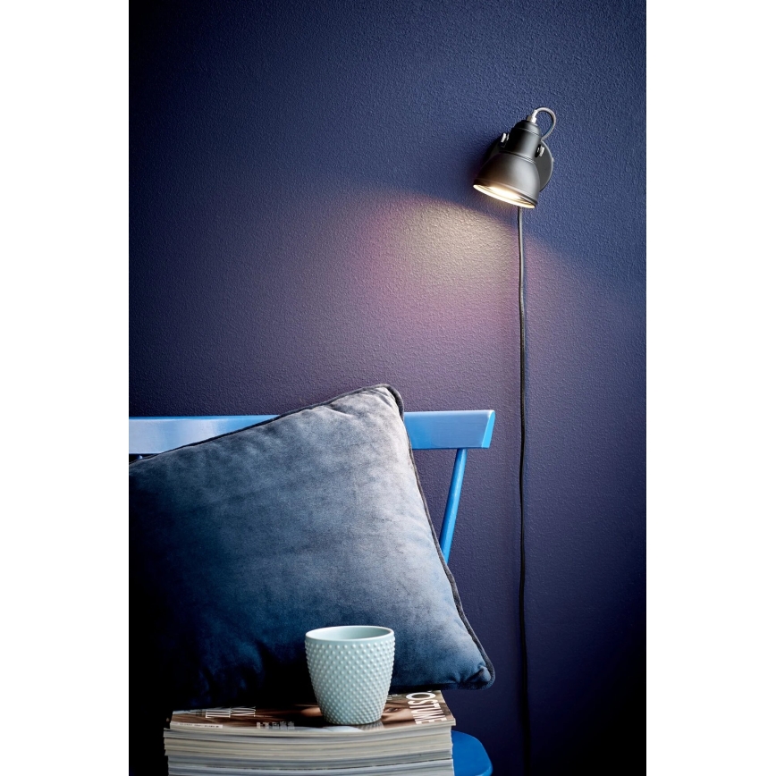 Nordlux - Väggspotlight ASLAK 1xGU10/35W/230V svart