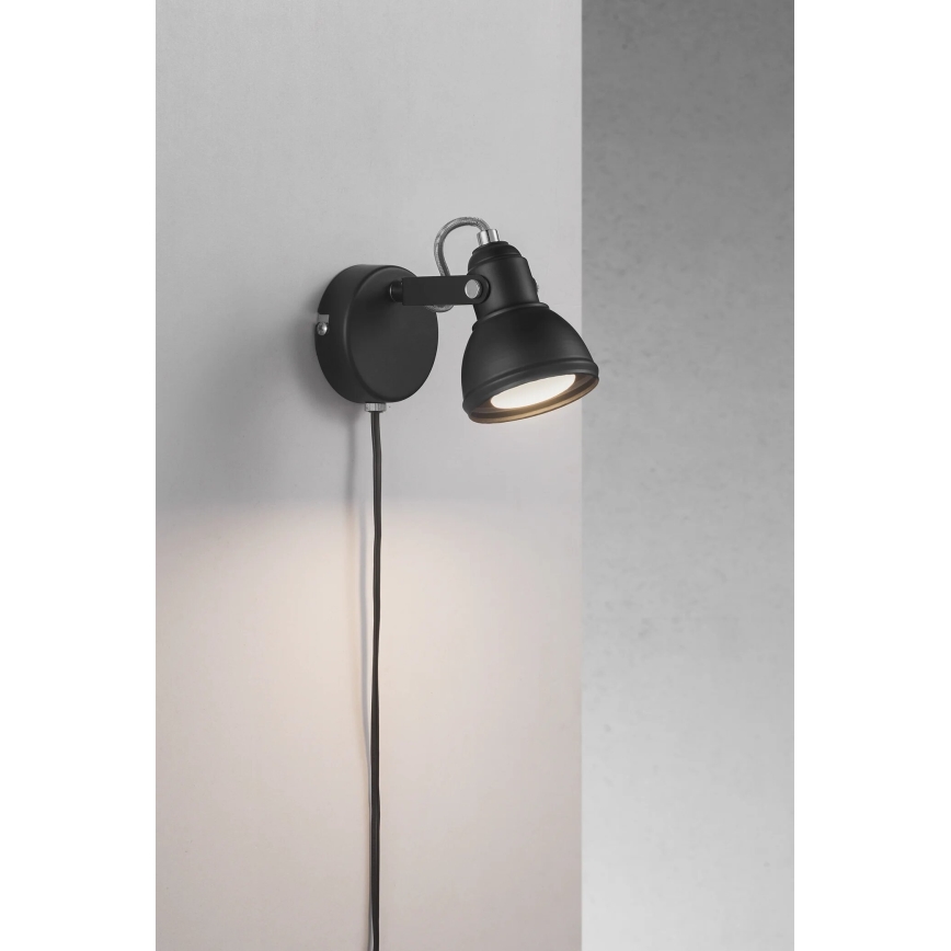 Nordlux - Väggspotlight ASLAK 1xGU10/35W/230V svart