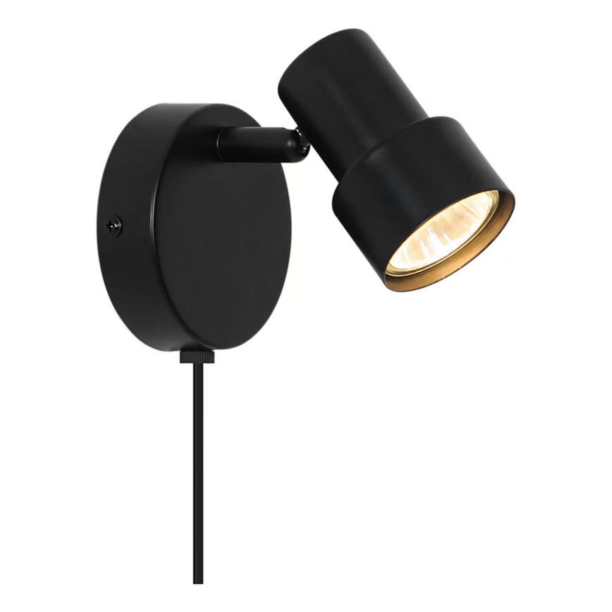 Nordlux - Väggspotlight BOSTON 1xGU10/5W/230V svart