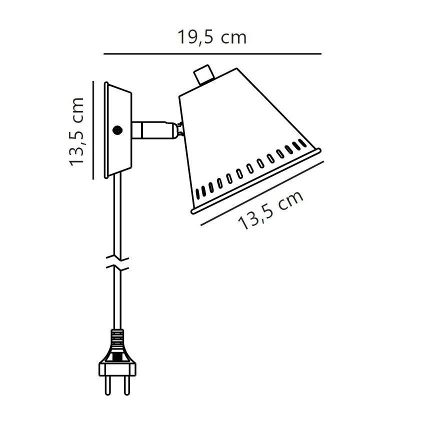 Nordlux - Väggspotlight PINE 1xGU10/15W/230V