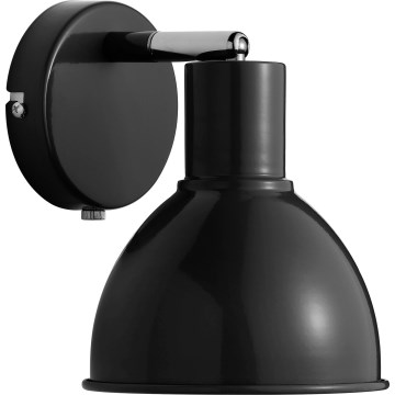 Nordlux - Väggspotlight POP 1xE27/18W/230V svart/skinande krom