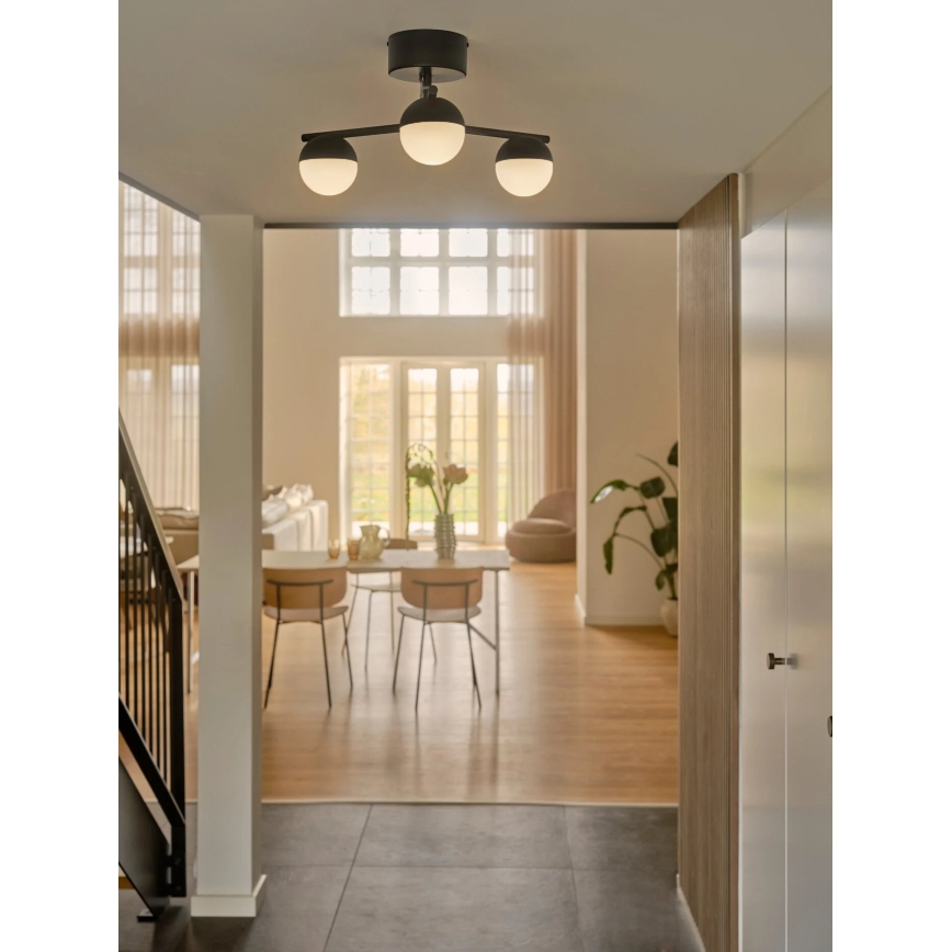 Nordlux - Ytmonterad ljuskrona CONTINA 3xG9/5W/230V svart