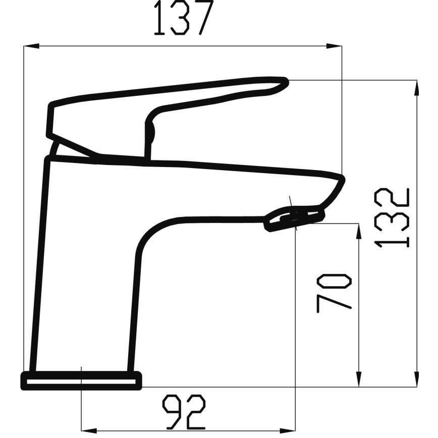 Novaservis - Kran till handfat METALIA 13,2 cm skinande krom
