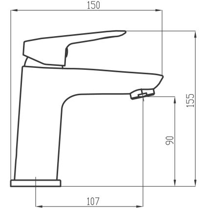 Novaservis - Kran till handfat METALIA 15,5 cm skinande krom
