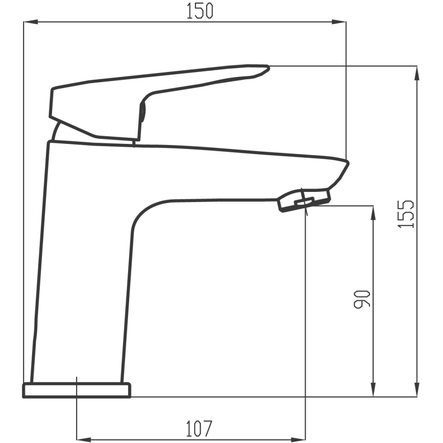 Novaservis - Kran till handfat METALIA 15,5 cm skinande krom