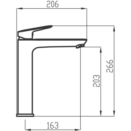 Novaservis - Kran till handfat METALIA 26,6 cm skinande krom