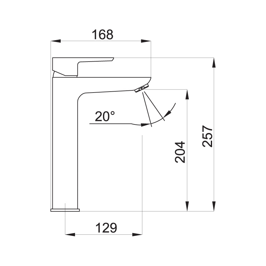 Novaservis - Kran till handfat METALIA ECO 25,7 cm matt svart