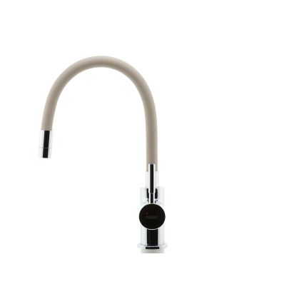 Novaservis - Vaskkran med flexibel arm skinande krom/beige