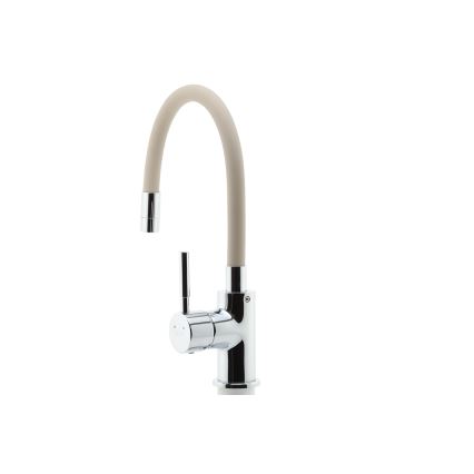 Novaservis - Vaskkran med flexibel arm skinande krom/beige
