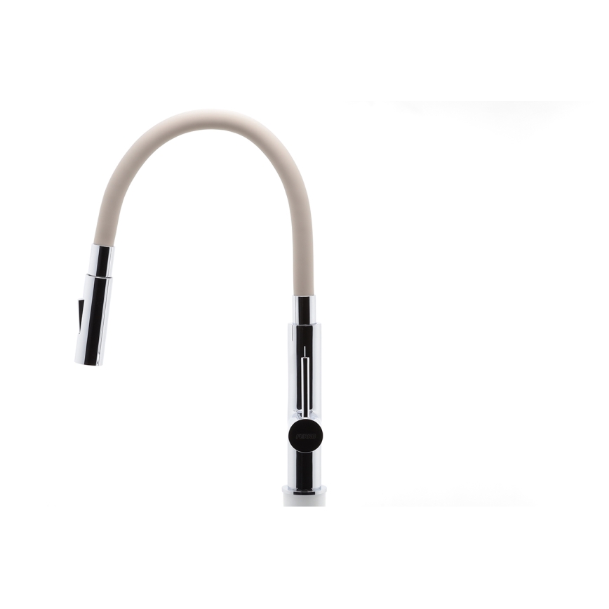 Novaservis - Vaskkran med flexibel arm skinande krom/beige