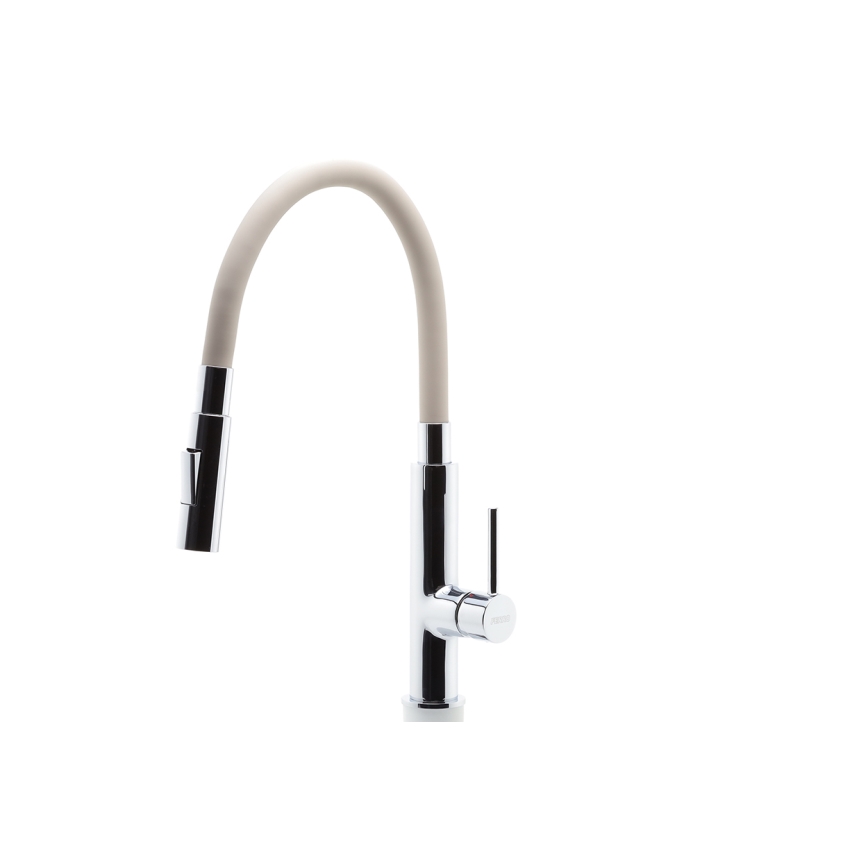 Novaservis - Vaskkran med flexibel arm skinande krom/beige