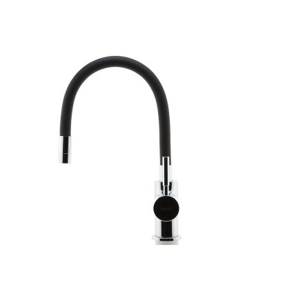 Novaservis - Vaskkran med flexibel arm skinande krom/matt svart
