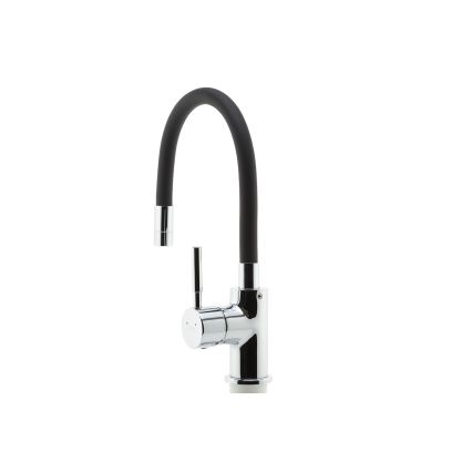 Novaservis - Vaskkran med flexibel arm skinande krom/matt svart
