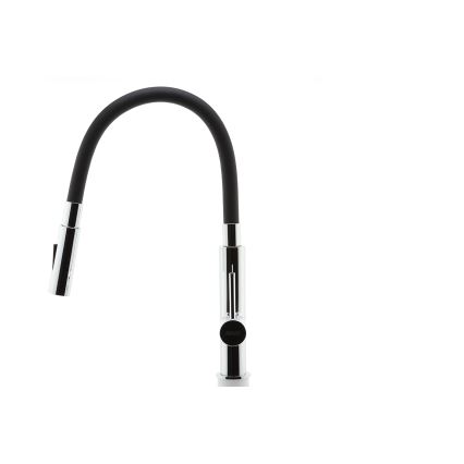 Novaservis - Vaskkran med flexibel arm skinande krom/svart