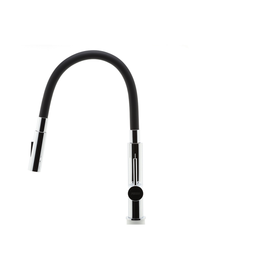 Novaservis - Vaskkran med flexibel arm skinande krom/svart