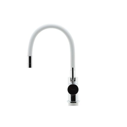 Novaservis - Vaskkran med flexibel arm skinande krom/vit