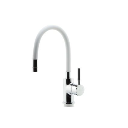 Novaservis - Vaskkran med flexibel arm skinande krom/vit