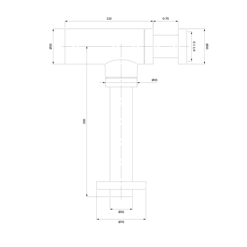 OMNIRES A186CPB - Vaskpropp TRAP borstad koppar