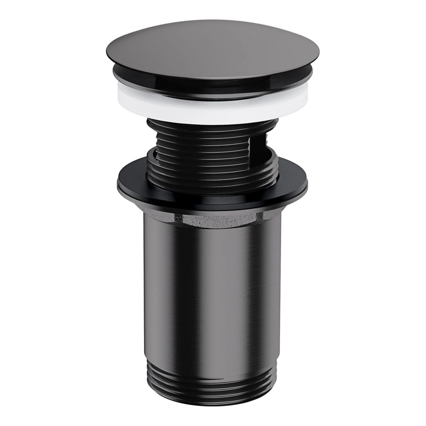OMNIRES A706AT - Tvättställsavlopp CLICK-CLACK diameter 6,6 cm borstad antracit