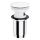 OMNIRES A706BM - Tvättställsavlopp CLICK-CLACK diameter 6,6 cm matt vit