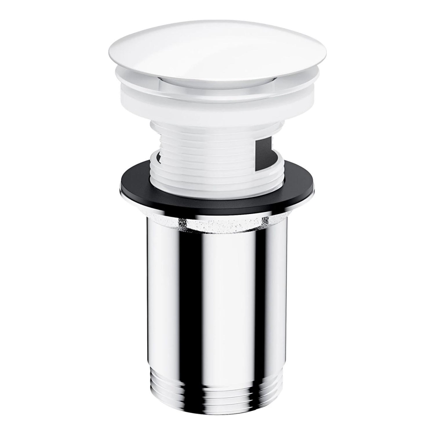 OMNIRES A706BP - Tvättställsavlopp CLICK-CLACK diameter 6,6 cm glänsande vit