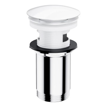 OMNIRES A706BP - Tvättställsventil CLICK-CLACK Ø 6,6 cm blank vit