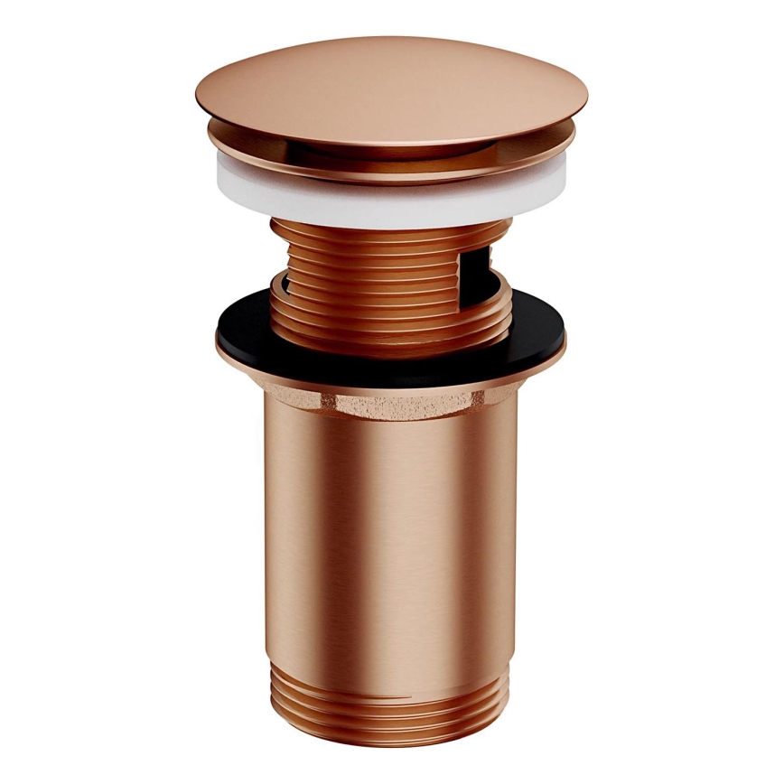 OMNIRES A706CPB - Tvättställsbottenventil CLICK-CLACK Ø 6,6 cm borstad koppar