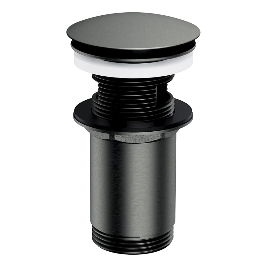OMNIRES A706GR - Tvättställsavlopp CLICK-CLACK diameter 6,6 cm borstad grafit