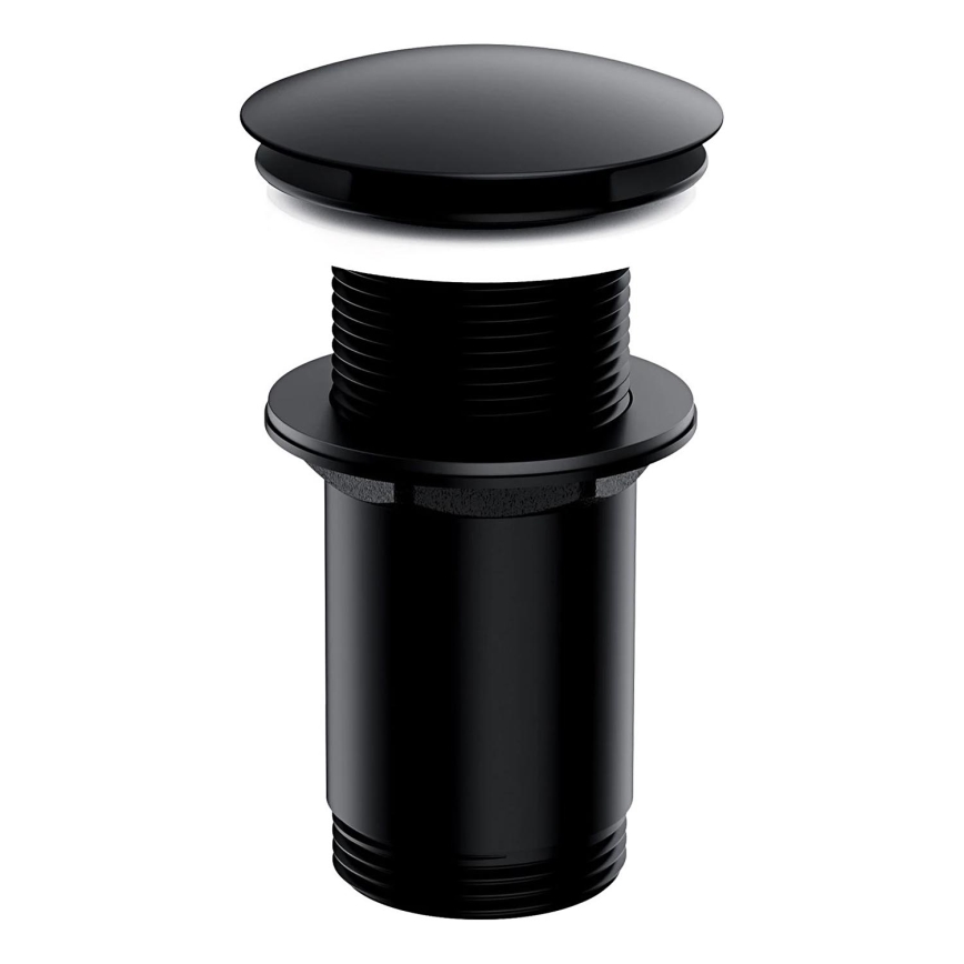 OMNIRES A716BL - Tvättställsavlopp CLICK-CLACK diameter 6,6 cm halv-matt svart