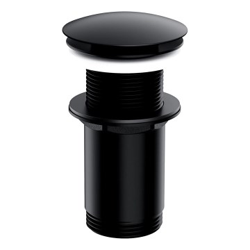 OMNIRES A716BL - Tvättställsventil CLICK-CLACK Ø 6,6 cm halvblank svart
