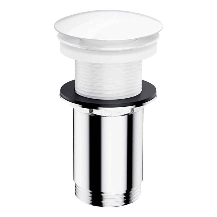 OMNIRES A716BP - Tvättställsavlopp CLICK-CLACK diameter 6,6 cm glänsande vit