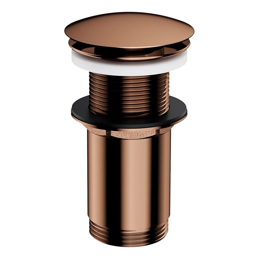OMNIRES A716CP - Tvättställsavlopp CLICK-CLACK diameter 6,6 cm glansig koppar