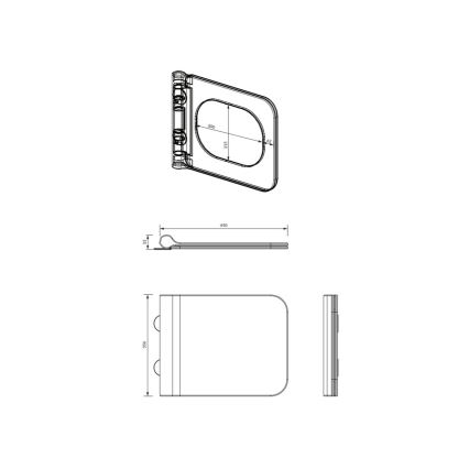 OMNIRES BOSTONDEBP - Toalettsits SoftClose BOSTON duroplast/glänsande vit