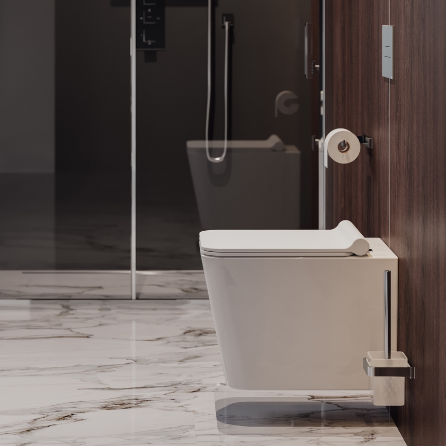OMNIRES BOSTONMWBP - Vägghängd WC med SoftClose-sits BOSTON, keramik/blank vit
