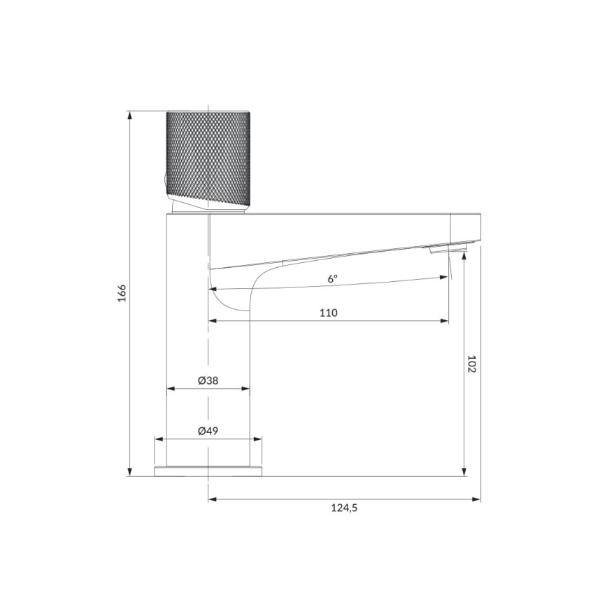 OMNIRES CT8010CR - Kran till handfat CONTOUR 16,6 cm skinande krom