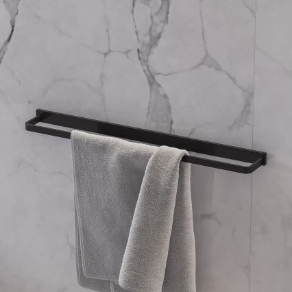 OMNIRES DA70216BL- Handdukshängare för vägg DARLING 61 cm halv-matt svart