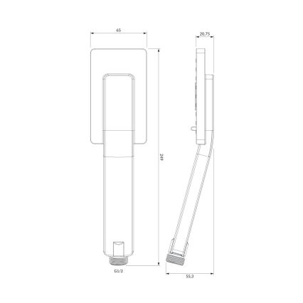 OMNIRES JIMJIM-RCR - Handdusch JIMJIM blank krom