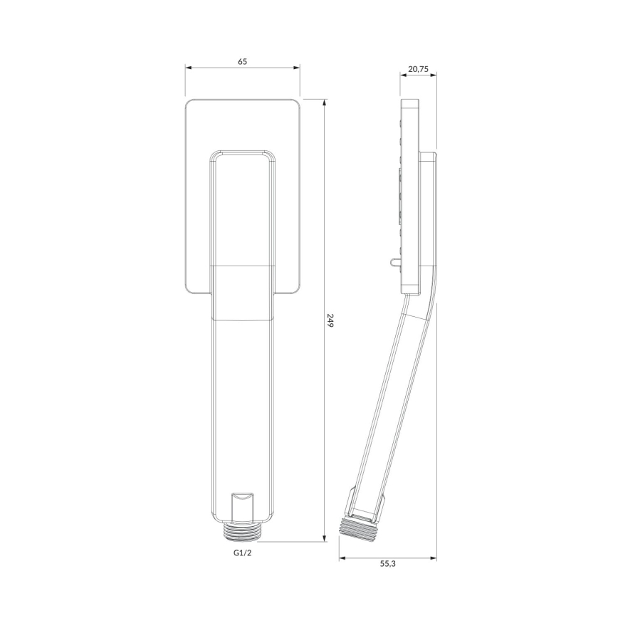OMNIRES JIMJIM-RCR - Handdusch JIMJIM blank krom