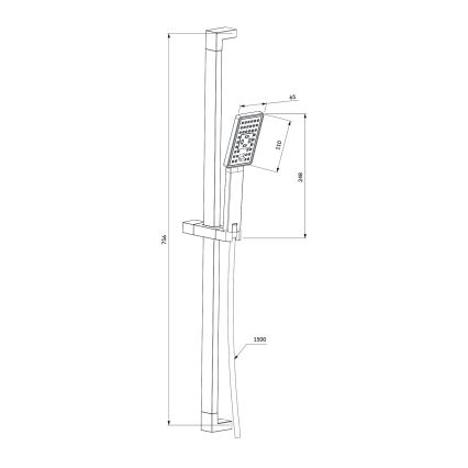 OMNIRES JIMJIM-SBL - Dusch set JIMJIM matt svart