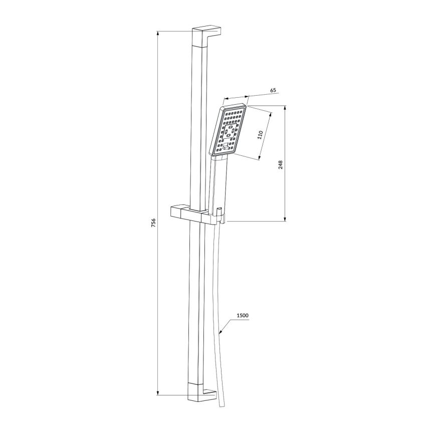 OMNIRES JIMJIM-SBL - Dusch set JIMJIM matt svart
