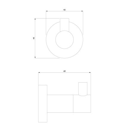 OMNIRES MP60110CR - Väggkrok MODERN PROJECT skinande krom
