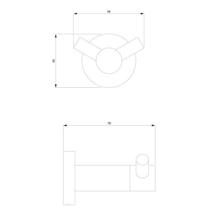 OMNIRES MP60120BL - Väggkrok MODERN PROJECT matt svart