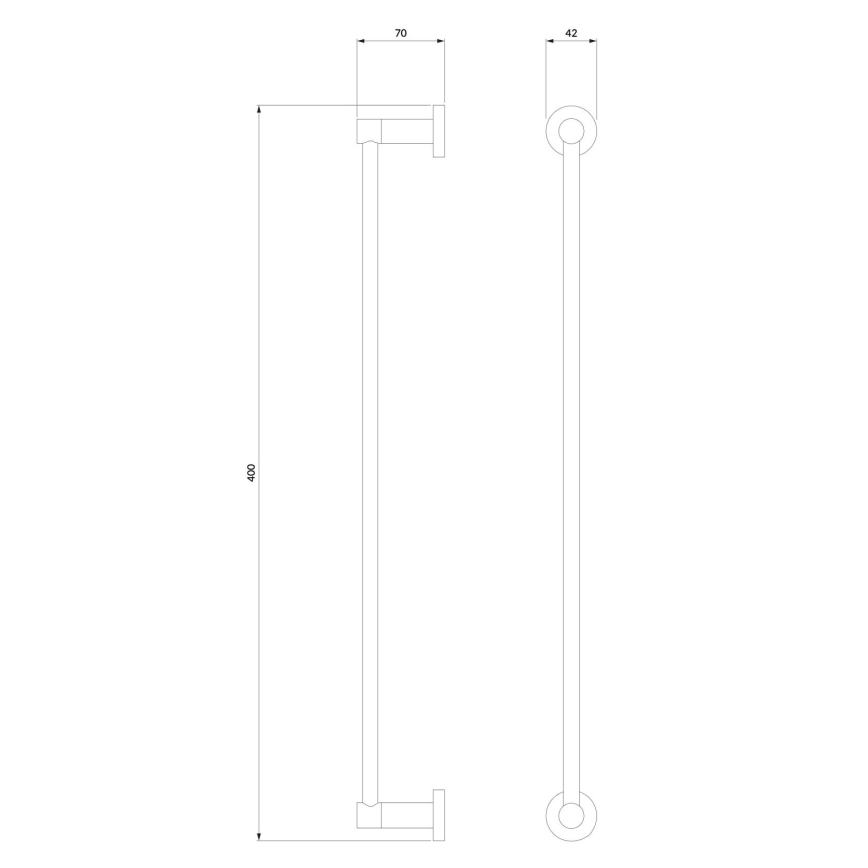 OMNIRES MP60214AT - Handdukshängare för vägg MODERN PROJECT 40 cm matt svart