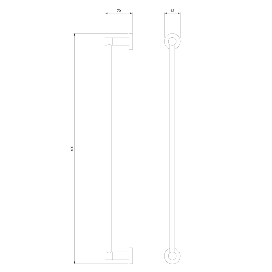 OMNIRES MP60214BL - Handdukshängare för vägg MODERN PROJECT 40 cm matt svart
