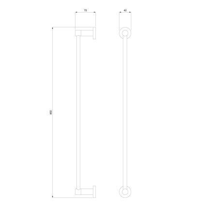 OMNIRES MP60216GR - Handdukshängare för vägg MODERN PROJECT 60 cm grafit
