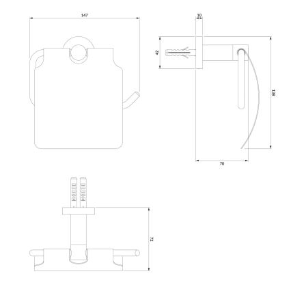 OMNIRES MP60520CR - Toalettpappershållare MODERN PROJECT skinande krom