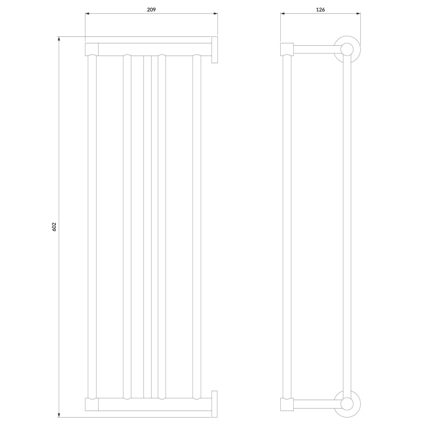 OMNIRES MP60920CR - Handdukshängare för vägg MODERN PROJECT 60 cm skinande krom