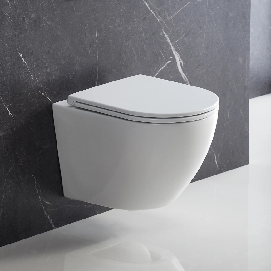 OMNIRES OTTAWADEBP - Toalettsits SoftClose OTTAWA duroplast/glänsande vit