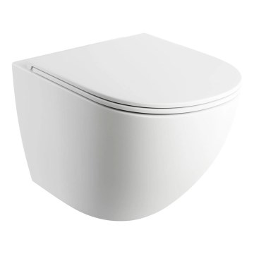 OMNIRES OTTAWAMWBM - Väggmonterad WC med SoftClose-sits OTTAWA keramik/matt vit