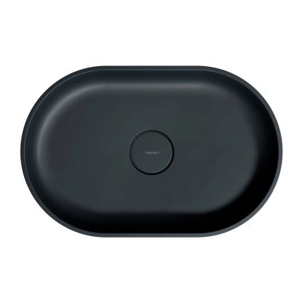 OMNIRES OVOUNBLV - Bänkskiva handfat OVO 55x36 cm dolomit/matt svart lava